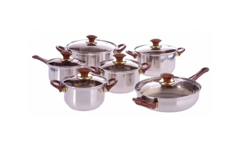 Set Oale Inox Cu Capac Ertone 12 piese,ERT-MN 511